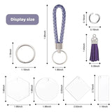 Acrylic Keychain Blanks Kit with Rings, Key Chain, Tassels, Woven Keychains