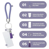 Acrylic Keychain Blanks Kit with Rings, Key Chain, Tassels, Woven Keychains