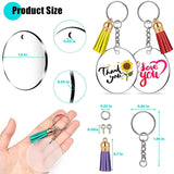Acrylic Keychain Blanks Sublimation DIY Projects w/ Jump Rings Sheepeye Studs