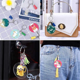 Acrylic Keychain Blanks Round Discs with Tassel Rings 48/90Pcs