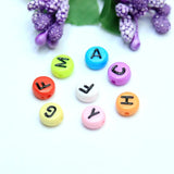 Acrylic Letter Beads 3600pcs/Lot Pink Alphabet English Character Loose Beads