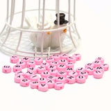 Acrylic Letter Beads 3600pcs/Lot Pink Alphabet English Character Loose Beads