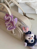 Purple Acrylic Letter Line Hair Clip Sweet Hair Claws for Women