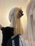 Purple Acrylic Letter Line Hair Clip Sweet Hair Claws for Women