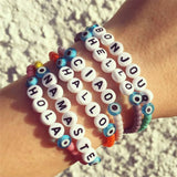 Heart Bead Acrylic Letter Mini Beads Jewelry DIY Name Bracelet Necklace Craft