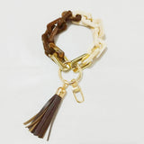 Acrylic Link Keychain Wristband Bracelet Fringe Jewelry