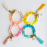 Acrylic Link Keychain Wristband Bracelet Fringe Jewelry