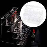 Acrylic Lipstick Organizer Holder 32 Slots Portable Storage Rack