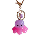 Acrylic Octopus Keychain Cartoon Toy Coin Purse Bag Key Charms Gift