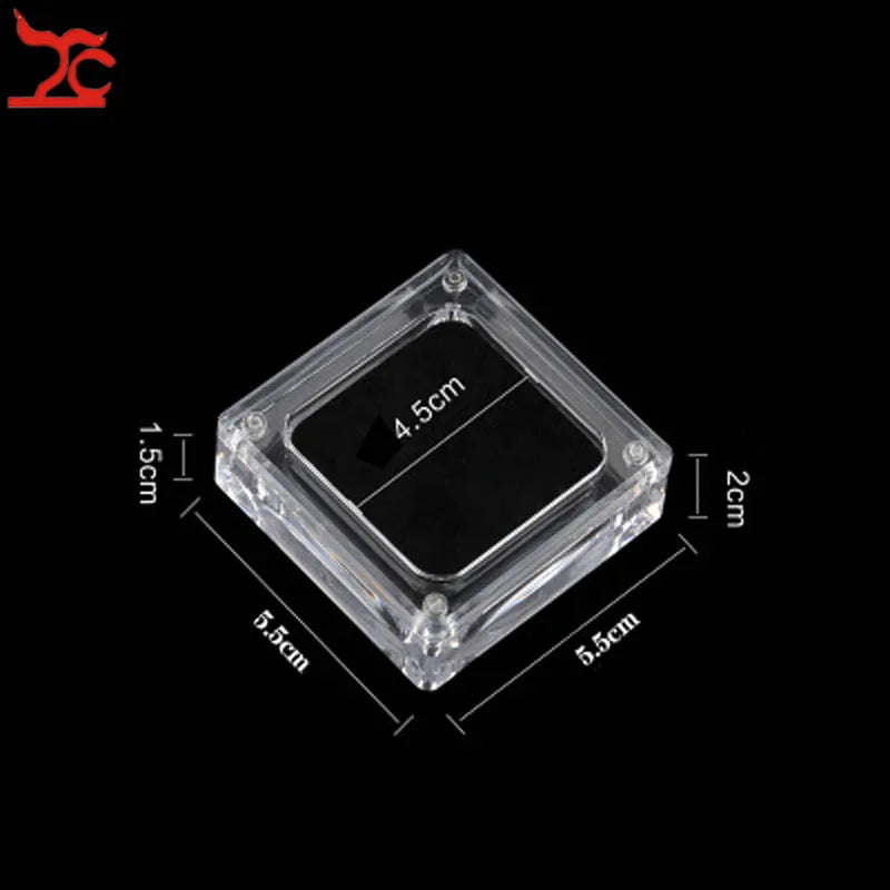 Acrylic Magnet Square Jewelry Diamond Pendant Display Storage Box