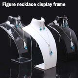 Acrylic Necklace Display Bust Stand Pendant Model Jewelry Holder