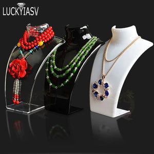 Acrylic Mannequin Necklace Jewelry Display Holder Pendant Earrings