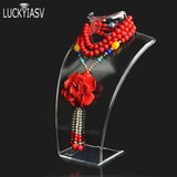 Acrylic Mannequin Necklace Jewelry Display Holder Pendant Earrings