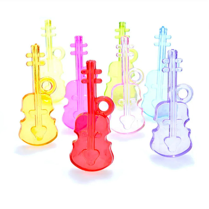 Acrylic Guitar Necklace Pendants Charms 160pcs