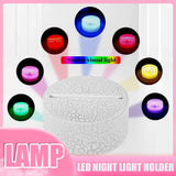 Acrylic Night Light Base 3D LED Lamp Base USB Touch Remote Control 7 Color