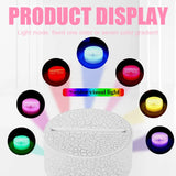 Acrylic Night Light Base 3D LED Lamp Base USB Touch Remote Control 7 Color