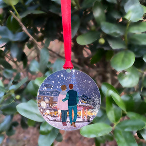 Acrylic Christmas Ornament Couples Gift