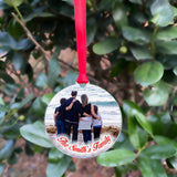 Custom Family Photo Ornament Pendant Xmas Gift