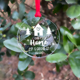 Personalized Acrylic Our First Home Address Xmas Ornament