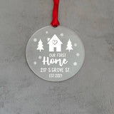 Personalized Acrylic Our First Home Address Xmas Ornament