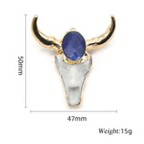 Acrylic Oxhead Pendant Charm Semi-Precious Rock DIY Jewelry