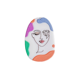 Acrylic Abstract Women Pendant Earring Set