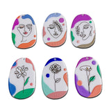 Acrylic Abstract Women Pendant Earring Set