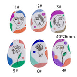 Acrylic Abstract Women Pendant Earring Set
