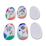 Acrylic Abstract Women Pendant Earring Set