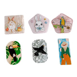 Acrylic Animal Pendant Charms Jewelry Making Supplies 8pcs