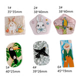 Acrylic Animal Pendant Charms Jewelry Making Supplies 8pcs