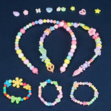 Acrylic Beads Kit Set for Jewelry Making Handicrafts Girls DIY Bracelet Necklace