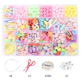 Acrylic Beads Kit Set for Jewelry Making Handicrafts Girls DIY Bracelet Necklace
