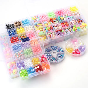 Acrylic Beads Kit Set for Jewelry Making Handicrafts Girls DIY Bracelet Necklace