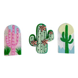 Acrylic Cactus Pendant Earring Necklace Charms Jewelry Making Supplies 8pcs