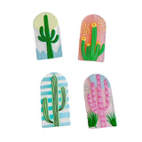 Acrylic Cactus Pendant Earring Necklace Charms Jewelry Making Supplies 8pcs