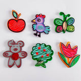 Acrylic Cartoon Charms Jewelry Making Supplies Diy Material 6pcs