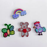 Acrylic Cartoon Charms Jewelry Making Supplies Diy Material 6pcs