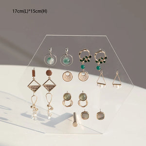 Clear Earrings Studs Display Stand Organizer