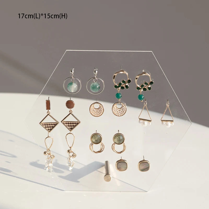Clear Earrings Studs Display Stand Organizer