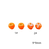Acrylic Orange Persimmon Earring Accessories Pendant 6pcs