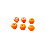 Acrylic Orange Persimmon Earring Accessories Pendant 6pcs