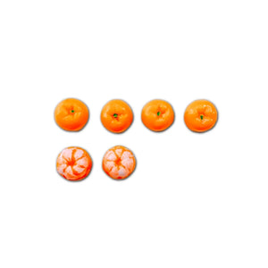 Acrylic Orange Persimmon Earring Accessories Pendant 6pcs