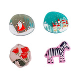 Acrylic Face Flatback Pendant Earring Charms DIY Jewelry Supplies 8pcs
