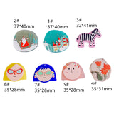 Acrylic Face Flatback Pendant Earring Charms DIY Jewelry Supplies 8pcs