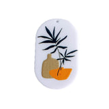 Acrylic Plant Flatback Earring Charms 8pcs