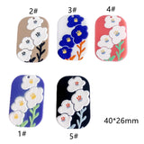 Acrylic Flowers Pendant Charms Jewelry Making Material 8pcs