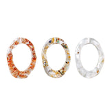 Acrylic Glitter Oval Pendant Earring DIY Charms 8pcs