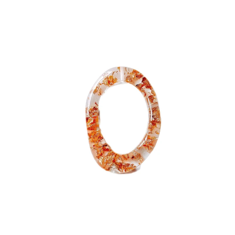 Acrylic Glitter Oval Pendant Earring DIY Charms 8pcs