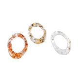 Acrylic Glitter Oval Pendant Earring DIY Charms 8pcs